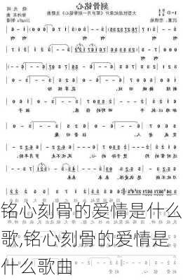 铭心刻骨的爱情是什么歌,铭心刻骨的爱情是什么歌曲