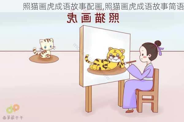 照猫画虎成语故事配画,照猫画虎成语故事简语