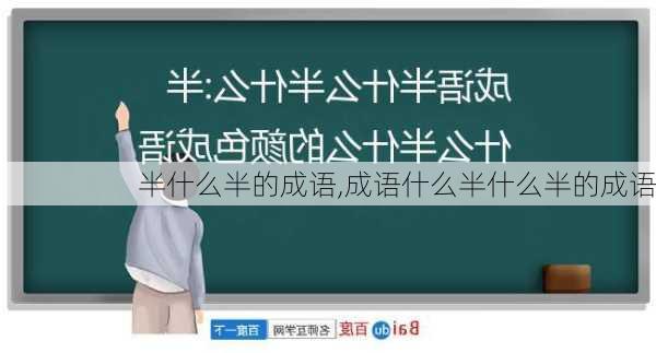 半什么半的成语,成语什么半什么半的成语