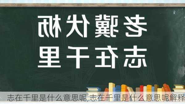 志在千里是什么意思呢,志在千里是什么意思呢解释