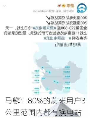 马麟：80%的蔚来用户3公里范围内都有换电站