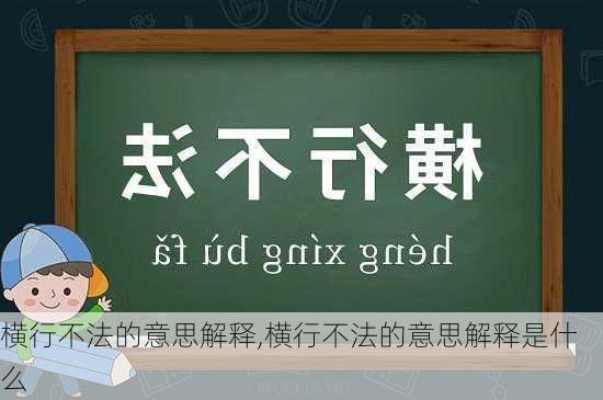 横行不法的意思解释,横行不法的意思解释是什么