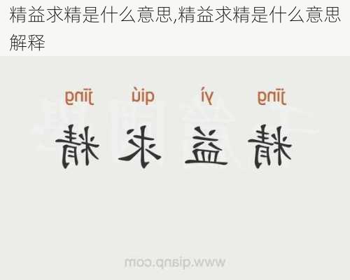 精益求精是什么意思,精益求精是什么意思解释