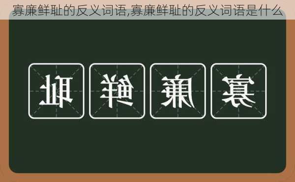 寡廉鲜耻的反义词语,寡廉鲜耻的反义词语是什么