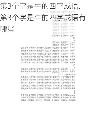 第3个字是牛的四字成语,第3个字是牛的四字成语有哪些