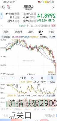 沪指跌破2900点关口