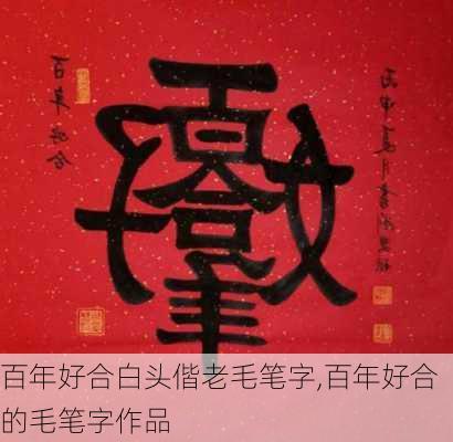 百年好合白头偕老毛笔字,百年好合的毛笔字作品