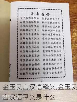 金玉良言汉语释义,金玉良言汉语释义是什么