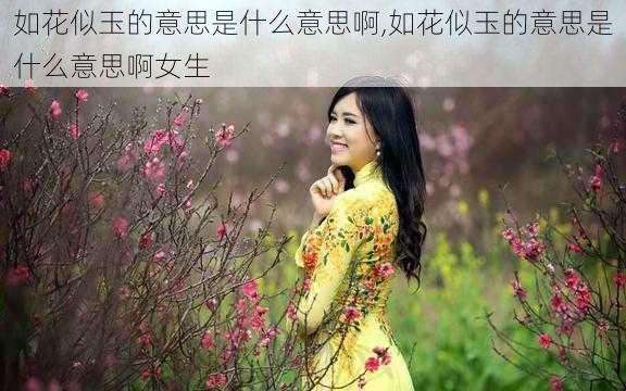 如花似玉的意思是什么意思啊,如花似玉的意思是什么意思啊女生