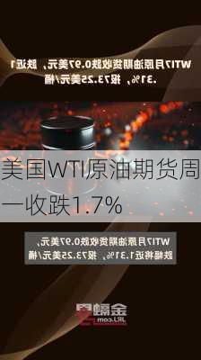 美国WTI原油期货周一收跌1.7%