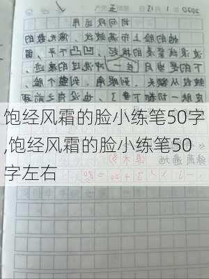 饱经风霜的脸小练笔50字,饱经风霜的脸小练笔50字左右