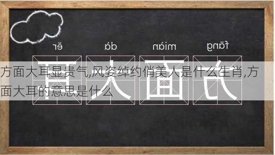 方面大耳显贵气,风姿绰约俏美人是什么生肖,方面大耳的意思是什么