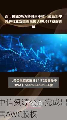 中信资源公布完成出售AWC股权