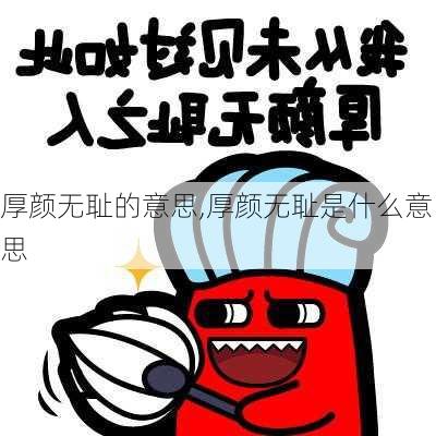 厚颜无耻的意思,厚颜无耻是什么意思