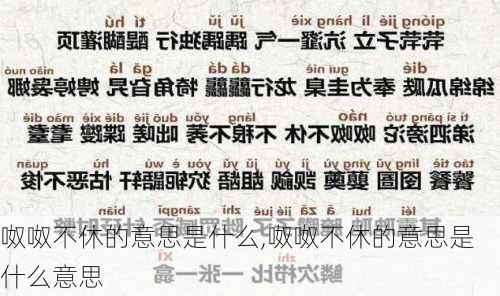 呶呶不休的意思是什么,呶呶不休的意思是什么意思