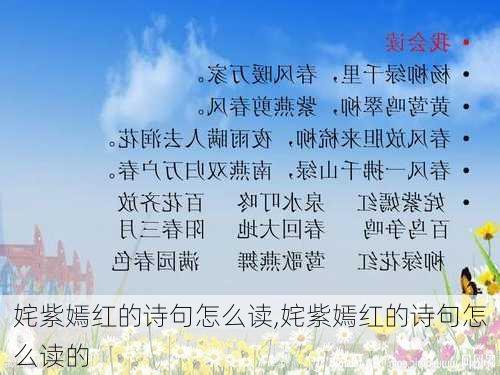 姹紫嫣红的诗句怎么读,姹紫嫣红的诗句怎么读的