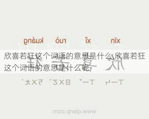 欣喜若狂这个词语的意思是什么,欣喜若狂这个词语的意思是什么呢