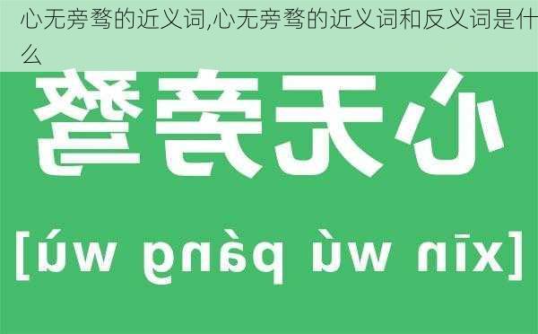 心无旁骛的近义词,心无旁骛的近义词和反义词是什么