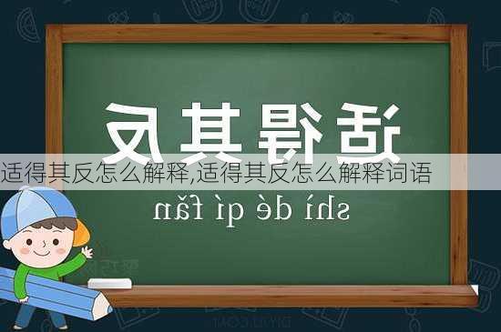 适得其反怎么解释,适得其反怎么解释词语