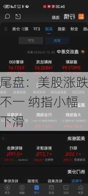 尾盘：美股涨跌不一 纳指小幅下滑