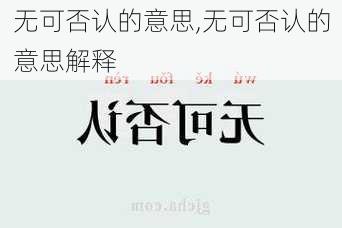 无可否认的意思,无可否认的意思解释