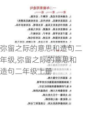 弥留之际的意思和造句二年级,弥留之际的意思和造句二年级上册