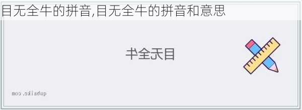 目无全牛的拼音,目无全牛的拼音和意思