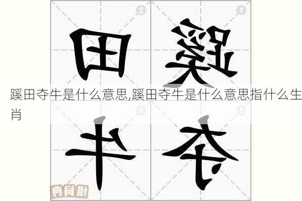 蹊田夺牛是什么意思,蹊田夺牛是什么意思指什么生肖