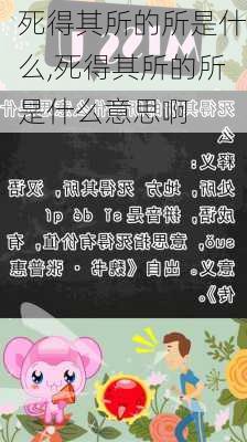 死得其所的所是什么,死得其所的所是什么意思啊