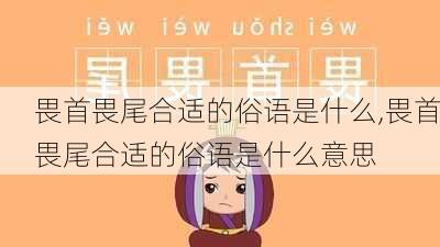 畏首畏尾合适的俗语是什么,畏首畏尾合适的俗语是什么意思