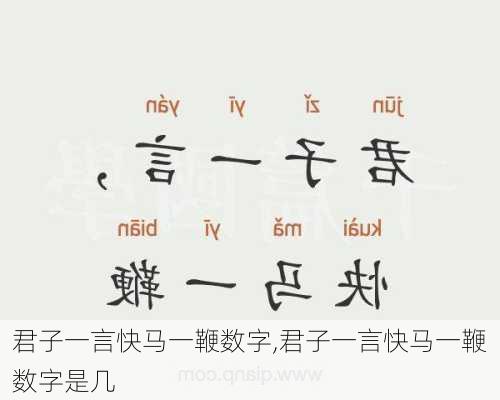 君子一言快马一鞭数字,君子一言快马一鞭数字是几