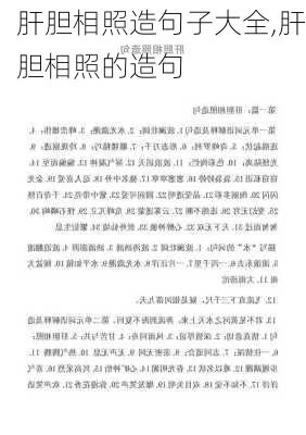 肝胆相照造句子大全,肝胆相照的造句