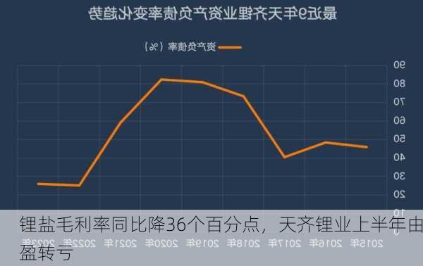 锂盐毛利率同比降36个百分点，天齐锂业上半年由盈转亏