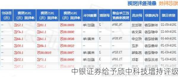 中银证券给予颀中科技增持评级