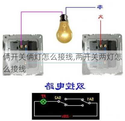 俩开关俩灯怎么接线,两开关两灯怎么接线