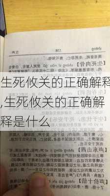 生死攸关的正确解释,生死攸关的正确解释是什么