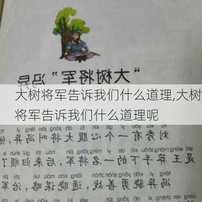 大树将军告诉我们什么道理,大树将军告诉我们什么道理呢