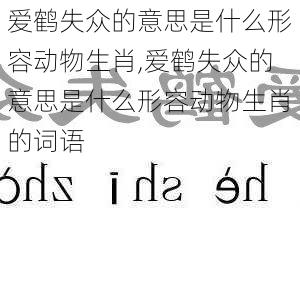 爱鹤失众的意思是什么形容动物生肖,爱鹤失众的意思是什么形容动物生肖的词语