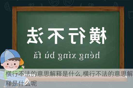 横行不法的意思解释是什么,横行不法的意思解释是什么呢