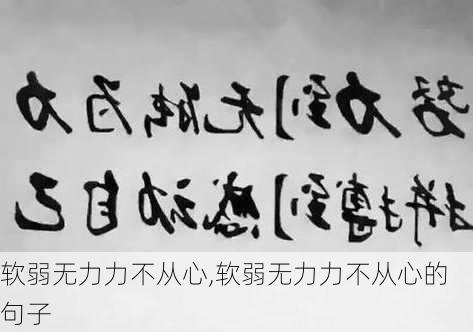 软弱无力力不从心,软弱无力力不从心的句子