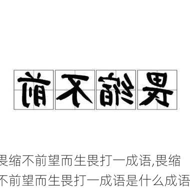 畏缩不前望而生畏打一成语,畏缩不前望而生畏打一成语是什么成语