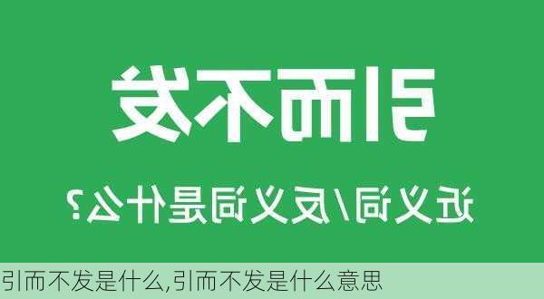 引而不发是什么,引而不发是什么意思