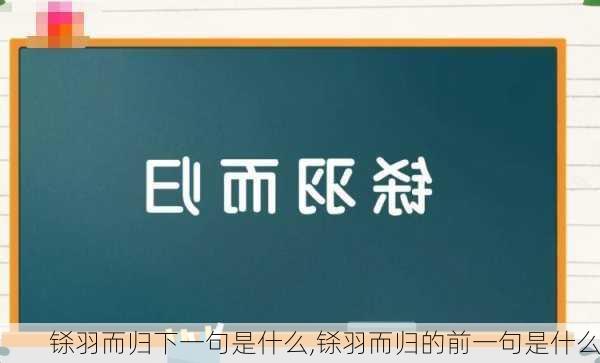 铩羽而归下一句是什么,铩羽而归的前一句是什么