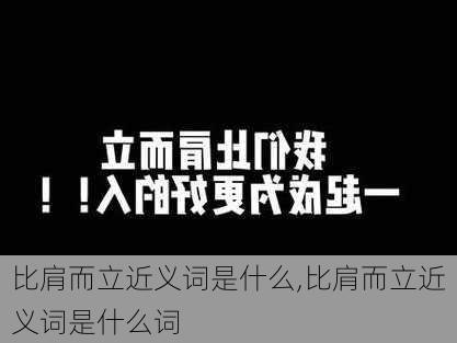 比肩而立近义词是什么,比肩而立近义词是什么词