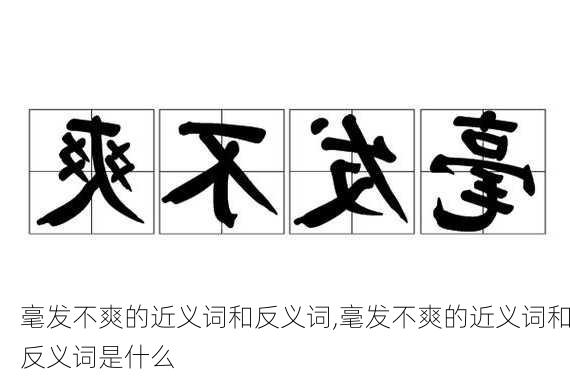 毫发不爽的近义词和反义词,毫发不爽的近义词和反义词是什么