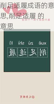 削足适履成语的意思,削足适履 的意思