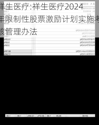 祥生医疗:祥生医疗2024年限制性股票激励计划实施考核管理办法