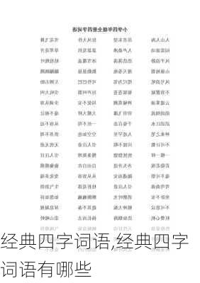 经典四字词语,经典四字词语有哪些