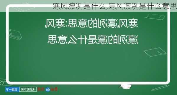 寒风凛冽是什么,寒风凛冽是什么意思