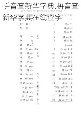 拼音查新华字典,拼音查新华字典在线查字